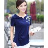 广州工作服厂2013韩版夏装新款女士短袖t恤衫